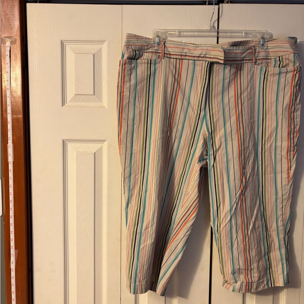 Venezia Multicolor Striped Capri Pants